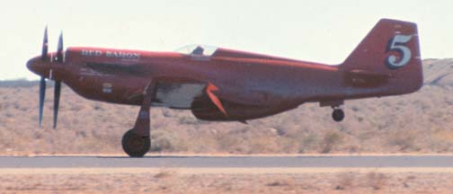 RB-51 Red Baron Mustang, N7715C at the Mojave Air Races on June 20, 1975