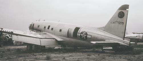C-46D, 44-77559 in junkyard near Davis-Monthan AFB on December 19, 1984