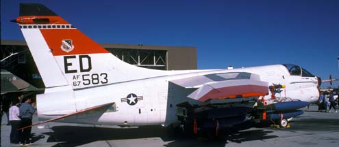 Vought YA-7D-1 Corsair, 67-14583 of the 412th Test Wing at Edwards Air Force Base on November 9, 1986