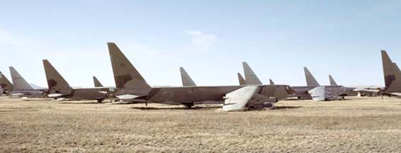 Boeing B-52 Stratofortresses in the Boneyard