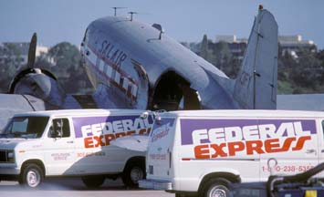 Salair DC-3C, N3FY, Santa Barbara Airport, May 26, 1988