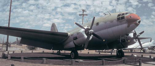 C-46D, 44-77575 at the Castle AFB Museum on September 17, 1992
