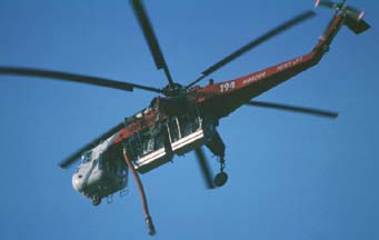 CH-54 Skycrane #194, N44094 cruising to Lompoc