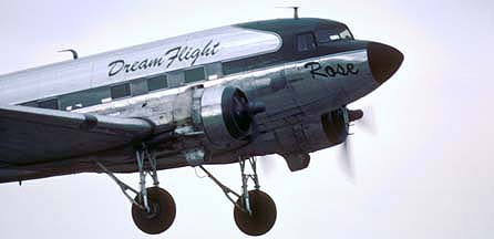 Dream Flight's DC-3, N101KC Rose at Chino, April 24, 1999