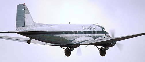 Dream Flight's DC-3, N101KC Rose at Chino, April 24, 1999