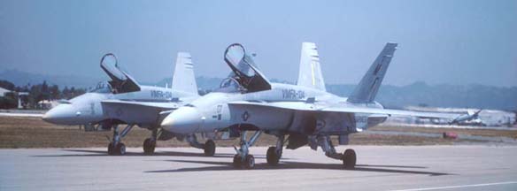 Boeing-McDonnell-Douglas F/A-18A Hornets of VMFA-134
