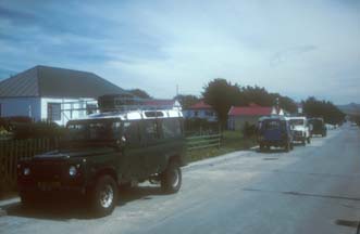 Land Rovers at Stanley