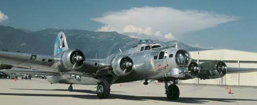 B-17G, N9323Z Sentimental Journey runs up its engines at Santa Barbara on May 22, 2001