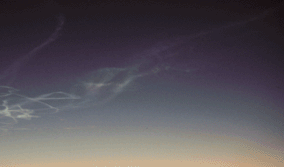 Animated GIF of the exhaust trail from a Minuteman II on July 14, 2001