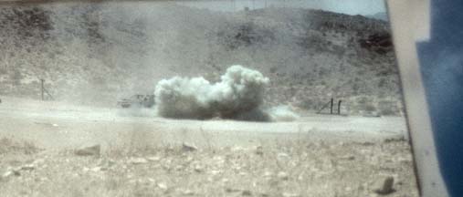 Detonation of 1-1/4 pound block of C-4 