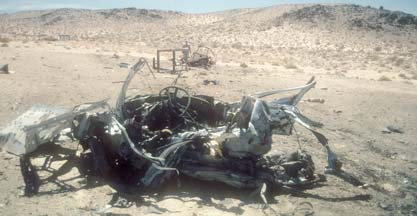 Front half of the car bomb debris 