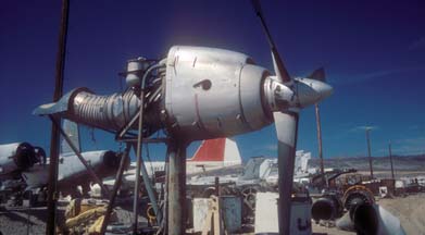 T34 Turboprop on test stand