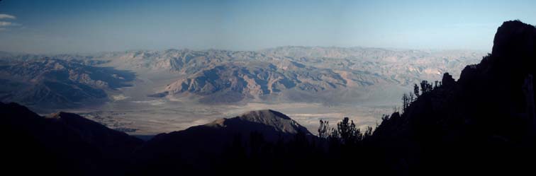View of Saline Valley Hot Springs from the base of New York Butte in the Inyo Mountains