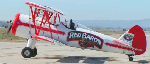 Stearman E75, N802RB of the Red Baron Pizza aerobatic team