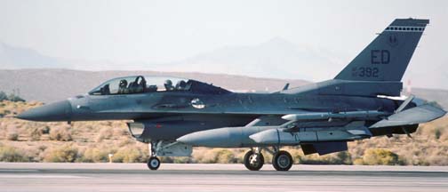 General Dynamics F-16D Block 40A Fighting Falcon, 87-0392 of the 412TW