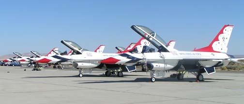 Lockheed-Martin-General Dynamics  F-16C and F-16D Fighting Falcons of the U. S. Air Force Thunderbirds
