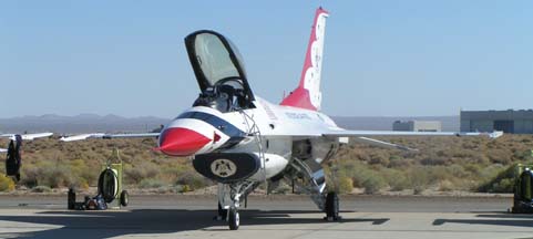 Lockheed-Martin-General Dynamics F-16C Fighting Falcon of the U. S. Air Force Thunderbirds
