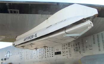 Launch pylon on NASA's Boeing NB-52B Stratofortress mothership, 52-0008