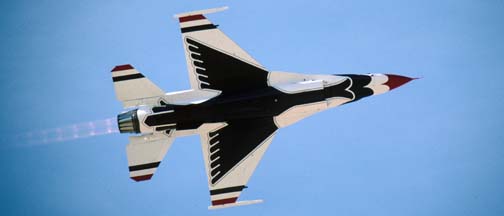 General Dynamics F-16 Fighting Falcon of the U. S. Air Force Thunderbirds