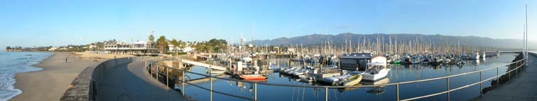 Santa Barbara Harbor panorama