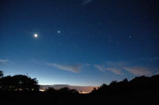 Crescent Moon and Venus at Dawn