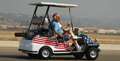 Jet-powered golf cart
