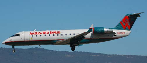 America West Express Bombardier 
CL-600-2B19 Regional Jet, N97325