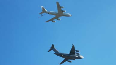C-17A Globemaster III 03-3121 and KC-135R Stratotanker 61-0320