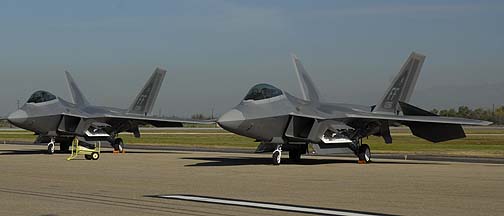 F-22As 05-4084 and 05-4086 of the 1st Fighter Wing