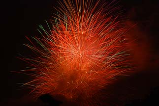 Independence Day fireworks show over Goleta