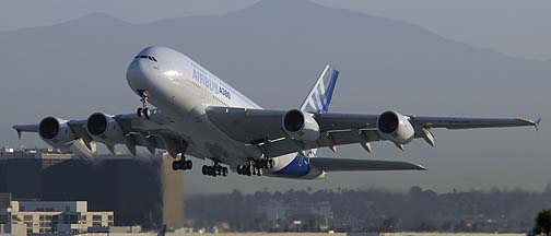 Airbus A380 at Los Angeles International, November 29, 2007