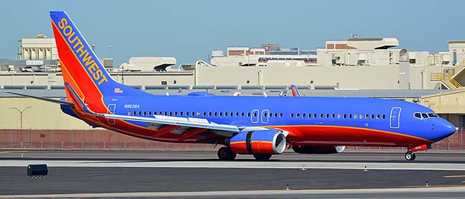 Southwest Boeing 737-8H4 N8638A, Phoenix Sky Harbor, September 30, 2017
