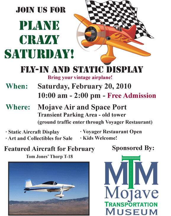 Mojave Plane Crazy Saturday, February 20, 2010