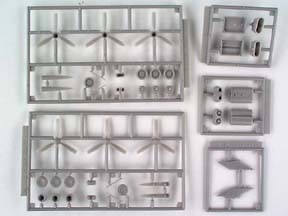 sprue trees E, F, and G for GRB-36D