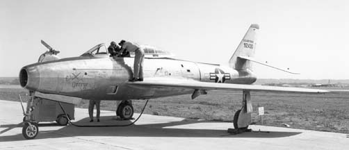 Republic YRF-84F, 49,2430 at Fort Worth, Texas in 1953