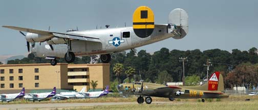 Collings Foundation B-17 Flying Fortress and B-24 Liberator at the Santa Maria Airport