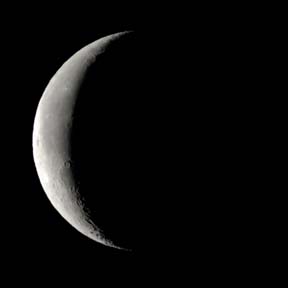 Waning crescent Moon, October 17, 2006